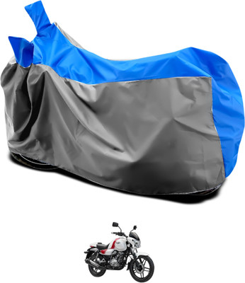 GOSHIV-car and bike accessories Waterproof Two Wheeler Cover for Bajaj(V12, Grey, Blue)