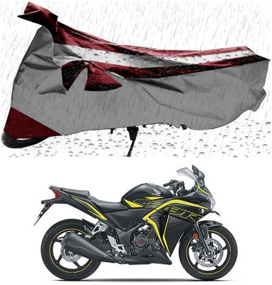 Ascension Two Wheeler Cover for Honda(CBR 250R, Maroon, Silver)