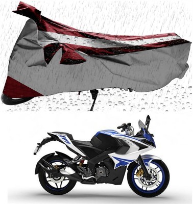 THE REAL ARV Two Wheeler Cover for Bajaj(Pulsar RS 200, Maroon, Silver)