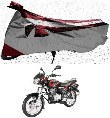 BS Autohub Two Wheeler Cover for Bajaj(Discover 125 DTS-i, Maroon, Silver)