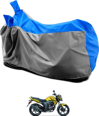 GOSHIV-car and bike accessories Waterproof Two Wheeler Cover for Honda(Unicorn Dazzler, Grey, Blue)
