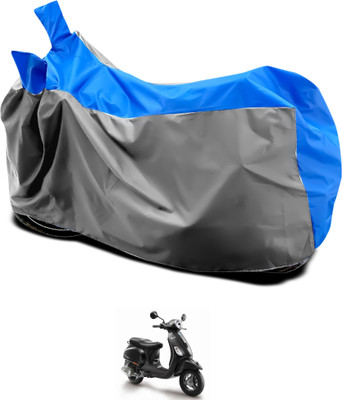GOSHIV-car and bike accessories Waterproof Two Wheeler Cover for Piaggio(Vespa VXL, Grey, Blue)
