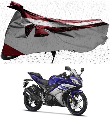 Ascension Two Wheeler Cover for Yamaha(YZF R15 Ver 2.0, Maroon, Silver)