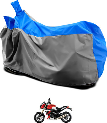 GOSHIV-car and bike accessories Waterproof Two Wheeler Cover for Mahindra(Grey, Blue)