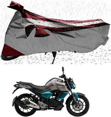 BS Autohub Two Wheeler Cover for Yamaha(FZ-S, Maroon, Silver)