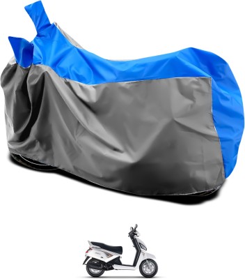 GOSHIV-car and bike accessories Waterproof Two Wheeler Cover for Mahindra(Gusto 125, Grey, Blue)