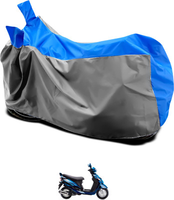 GOSHIV-car and bike accessories Waterproof Two Wheeler Cover for Mahindra(Duro, Grey, Blue)