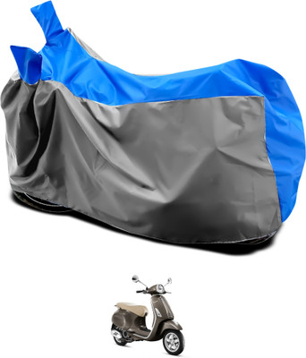 GOSHIV-car and bike accessories Waterproof Two Wheeler Cover for Piaggio(Vespa VXL 150, Grey, Blue)