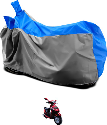 GOSHIV-car and bike accessories Waterproof Two Wheeler Cover for Mahindra(Rodeo RZ, Grey, Blue)