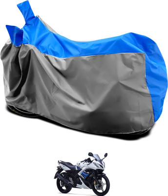 GOSHIV-car and bike accessories Waterproof Two Wheeler Cover for Yamaha(R15 s, Grey, Blue)