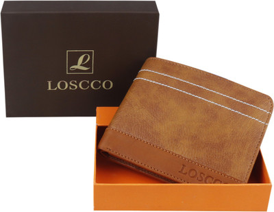 shippy Men Tan Artificial Leather Wallet(6 Card Slots)