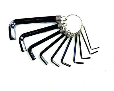 Jon Bhandari Tools H-016 Hex key/Allen Key Set of 10 pieces from 1.5mm- 10mm Allen Key Set