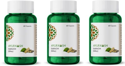 Ayurkosh Guduchi (Giloy) Extract Capsules for Better Disgestion(Pack of 3)