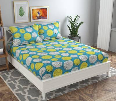 VAS COLLECTIONS 160 TC Microfiber Double Abstract Flat Bedsheet