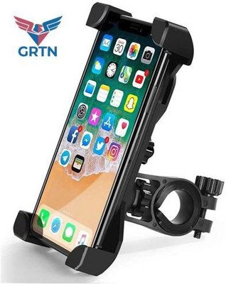 GRTN 360 Degree Adjustable Mobile Phone Holder for Bicycle | Bike | Motorcycle | Ideal for Maps | Navigation | Grip Stand (Bike Rod) Bike Mobile Holder(Black)