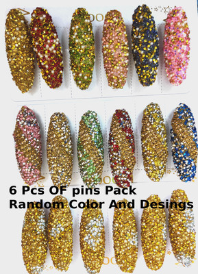 Pastel Collection ATTRACTIVE COLORFUL HIJAB PINS FOR OCCASIONS & WEDDINGS FOR GIRLS/WOMENS(PACK OF 6) RANDOM DESIGNS & COLORS Brooch(Multicolor)