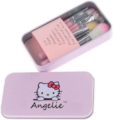 angelie Professional Pink Makeup Brush Set(Pack of 7)