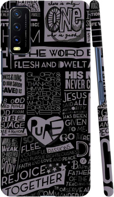 V'ART CREATIONS Back Cover for Vivo Y20g(Multicolor, Pack of: 1)