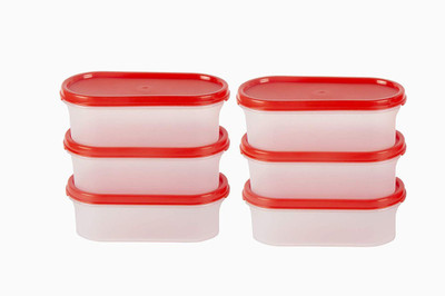 Cutting EDGE Polypropylene Grocery Container  - 525 ml(Pack of 6, Red)