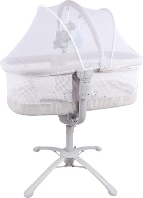 StarAndDaisy Premium Automatic Convertible Baby Crib Cradle - 3 in 1 - Rocker, Cradle, Booster Seat(Grey)