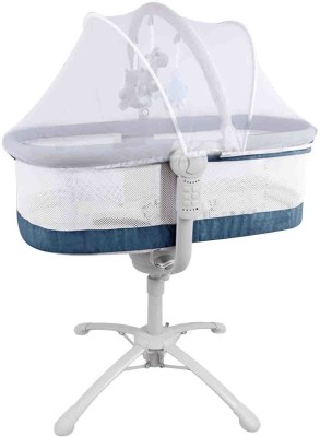 StarAndDaisy Premium Automatic Convertible Baby Crib Cradle - 3 in 1 - Rocker, Cradle, Booster Seat(Blue)