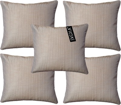 EVERIA® Silk Cushions Cover(Pack of 5, 40 cm*40 cm, Beige)