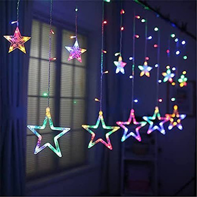 spark world 138 LEDs 2.49 m Multicolor Color Changing, Flickering, Steady Star Rice Lights(Pack of 1)