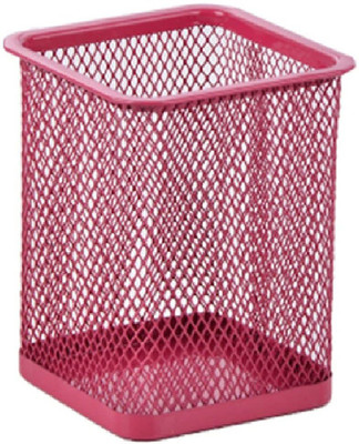 HEXONIQ 1 Compartments Metal desk holder(Pink)