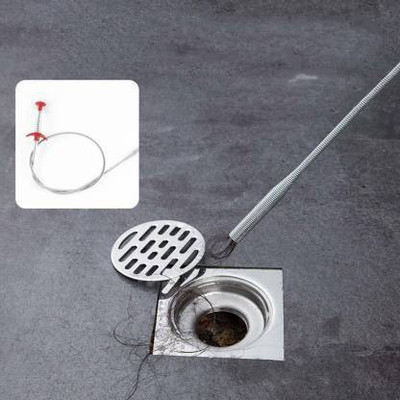 JMALL ™ Hair Catching Drain Cleaning Drain Clog Water Pipe Sink Cleaner Snake 90cm Multi-purpose Plunger