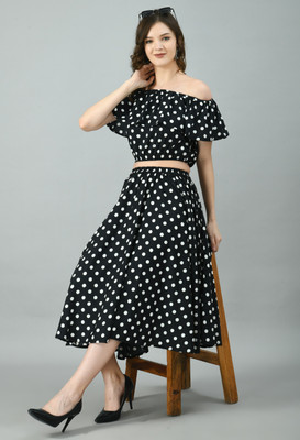 KAHARA Women Ethnic Top Skirt Set