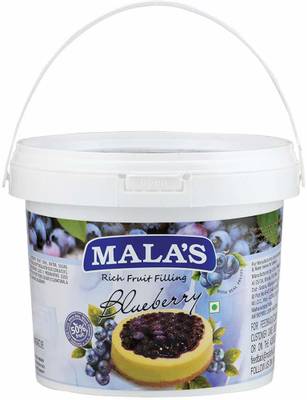 MALAS Blueberry Rich Fruit Filling for Baking Cake, Pastries, Pies and more Desserts 1 kg