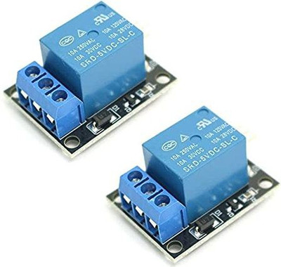 Grahikum 1 Channel 5V Relay Module Relay Board with Indicator Light LED for SCM Household Appliance Control (2 Piece) Electronic Components Electronic Hobby Kit
