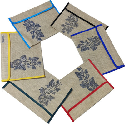 ERIKRAUZ Jute Folder Environment Friendly File Folder Letter, Size (FITS A4 Paper) A4(Set Of 6, Multicolor)
