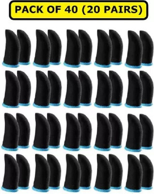 PORTLIX Thumb Gloves For Mobile Gaming blue color 20 Pack Finger Sleeve(Pack of 40)