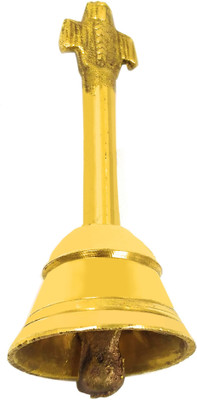 shinde exports pital bell ghanti 3.5 inches for pooja and Arti/ daily worship Brass Pooja Bell(Gold, Pack of 1)