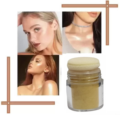 Latixmat Face and Body Translucent Crystal Gold Shimmer Highlighter For All Skin Type Highlighter(GOLD)