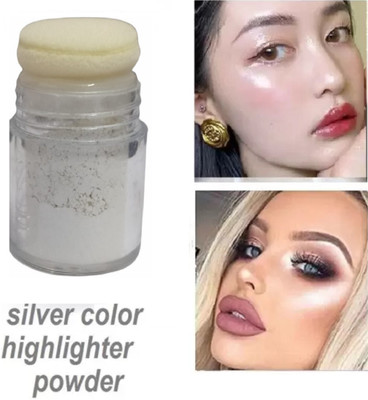 tanvi27 MATTE & SHIMMEY SHINE WATER PROF & LONG LASTING POWDER HIGHLIGHTER FOR GIRL & WOMAN Highlighter(SILVER)