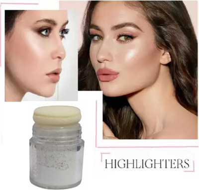 ADJD Face and Body Translucent Crystal Silver Shimmer Highlighter For All Skin Type Highlighter(SILVER)