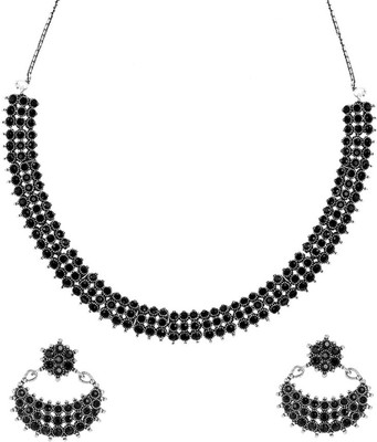 YELLOW CHIMES Brass Silver Black, Silver Jewellery Set(Pack of 1)