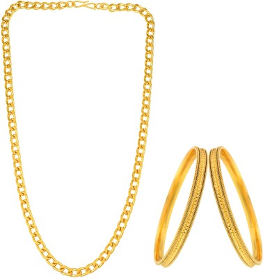 MissMister Brass Gold-plated Gold Jewellery Set(Pack of 1)