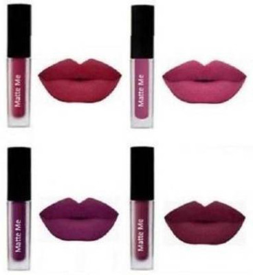 Kiss Beauty Matte Minis Red Edition Liquid Lipstick Set of 4(Red Edition, 12 ml)
