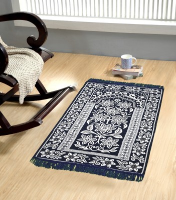 Hometara Velvet Prayer Mat(Blue, Large)