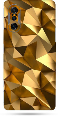 OggyBaba xiaomi poco f3 gt Mobile Skin(Golden Polygon Skin Matte Finish)