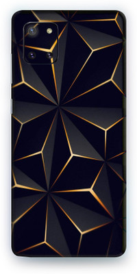 BUGGU Samsung Galaxy Note 10 Lite Mobile Skin(Ultra Super Black Abstract Shape Skin With High Matte Finish., Mobile Skin (Back+Side+Camera))