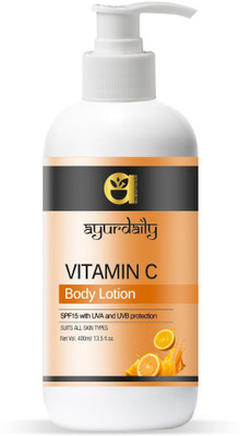 Ayurdaily Vitamin C Moisturizing Body Lotion SPF15 with UVA & UVB Protection(400 ml)