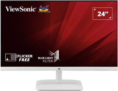 ViewSonic VA Series 23.8 inch Full HD LED Backlit VA Panel White colour, Frameless Monitor (VA2430-H-W-6)(Response Time: 4 ms, 60 Hz Refresh Rate)