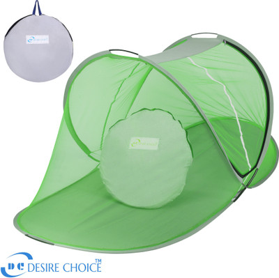 desire choice Polyester Adults Washable SINGLE BED PREMIUM QUALITY MOSQUITO NET (GREEN) Mosquito Net(Green, Bed Box)