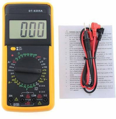 SEAHAVEN Digital Multimeter DT9205A Capacitance Multi Meter With Probes | Current & Voltage Tester Meter Digital Multimeter Digital Multimeter(2000 Counts)