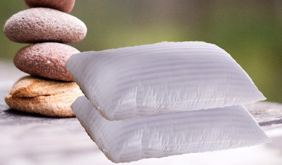 Flipkart SmartBuy Microfibre Stripes Sleeping Pillow Pack of 2(White)