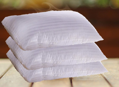 Flipkart SmartBuy Microbeads Sleeping Pillow Pack of 3 Stripes(White)
